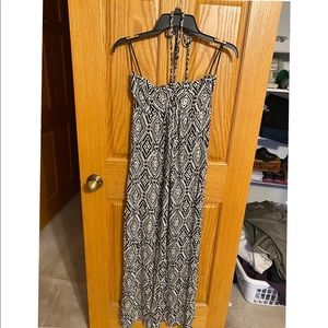 Black and white maxi dress